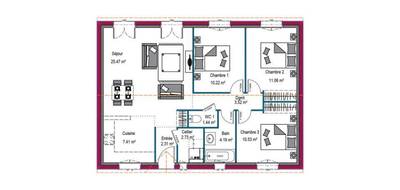 Programme terrain + maison à Bordeaux en Gironde (33) de 64 m² à vendre au prix de 273106€ - 3