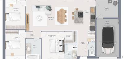 Programme terrain + maison à Zudausques en Pas-de-Calais (62) de 95 m² à vendre au prix de 236100€ - 3