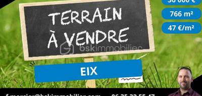Terrain seul à Eix en Meuse (55) de 766 m² à vendre au prix de 34000€ - 1