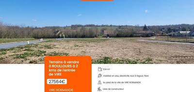 Terrain seul à Vire Normandie en Calvados (14) de 534 m² à vendre au prix de 27564€ - 1