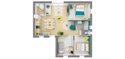 Programme terrain + maison à Saint-Gervais-en-Belin en Sarthe (72) de 89 m² à vendre au prix de 208237€ - 4