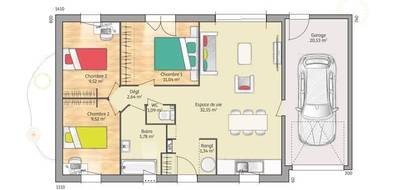 Programme terrain + maison à Pont-l'Évêque en Calvados (14) de 73 m² à vendre au prix de 228400€ - 4