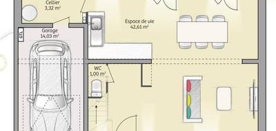 Programme terrain + maison à Beauvais en Oise (60) de 80 m² à vendre au prix de 227000€ - 4