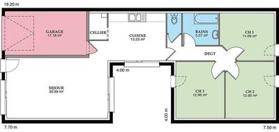 Programme terrain + maison à Nohant-en-Goût en Cher (18) de 97 m² à vendre au prix de 209692€ - 4