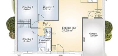 Programme terrain + maison à Florensac en Hérault (34) de 73 m² à vendre au prix de 249300€ - 4