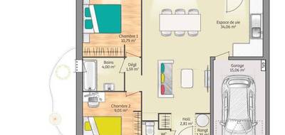 Programme terrain + maison à Sargé-lès-le-Mans en Sarthe (72) de 65 m² à vendre au prix de 251000€ - 3