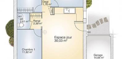 Programme terrain + maison à Saint-Chaptes en Gard (30) de 73 m² à vendre au prix de 250000€ - 3