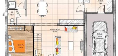 Programme terrain + maison à Longuenée-en-Anjou en Maine-et-Loire (49) de 125 m² à vendre au prix de 311400€ - 4