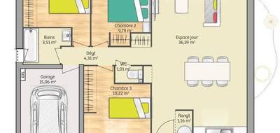 Programme terrain + maison à Auzouville-sur-Ry en Seine-Maritime (76) de 76 m² à vendre au prix de 215000€ - 4