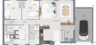 Programme terrain + maison à Lambres en Pas-de-Calais (62) de 90 m² à vendre au prix de 244633€ - 4