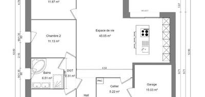 Programme terrain + maison à Curgies en Nord (59) de 103 m² à vendre au prix de 271200€ - 4