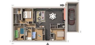 Programme terrain + maison à Vailhauquès en Hérault (34) de 110 m² à vendre au prix de 400000€ - 3