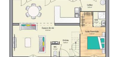 Programme terrain + maison à Nandy en Seine-et-Marne (77) de 80 m² à vendre au prix de 256360€ - 4