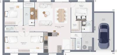 Programme terrain + maison à Solers en Seine-et-Marne (77) de 105 m² à vendre au prix de 372143€ - 4