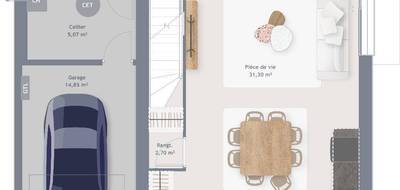 Programme terrain + maison à Cailly en Seine-Maritime (76) de 90 m² à vendre au prix de 237500€ - 4