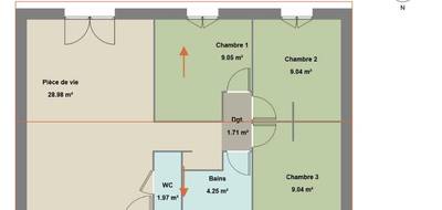 Programme terrain + maison à Aubignan en Vaucluse (84) de 77 m² à vendre au prix de 249000€ - 4