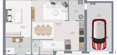 Programme terrain + maison à Émanville en Seine-Maritime (76) de 60 m² à vendre au prix de 215344€ - 4