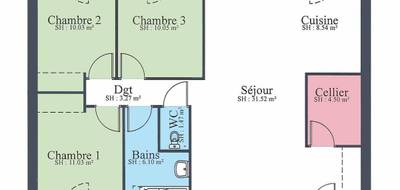 Programme terrain + maison à Chemilly en Allier (03) de 86 m² à vendre au prix de 176950€ - 4