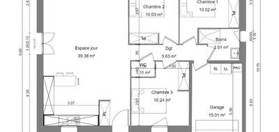 Programme terrain + maison à Moulins-en-Bessin en Calvados (14) de 85 m² à vendre au prix de 199000€ - 3