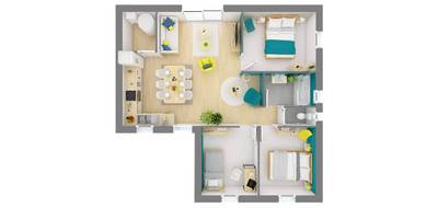Programme terrain + maison à Champagné-les-Marais en Vendée (85) de 100 m² à vendre au prix de 207073€ - 4
