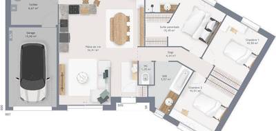 Programme terrain + maison à Méru en Oise (60) de 90 m² à vendre au prix de 302000€ - 4
