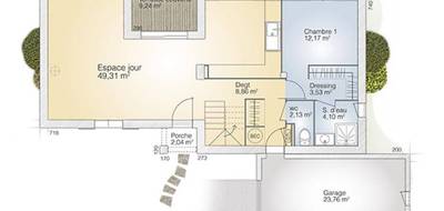 Programme terrain + maison à Saint-Gély-du-Fesc en Hérault (34) de 125 m² à vendre au prix de 543700€ - 4