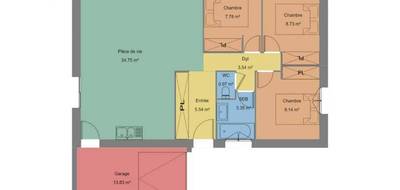 Programme terrain + maison à Les Champs-Géraux en Côtes-d'Armor (22) de 74 m² à vendre au prix de 221500€ - 4