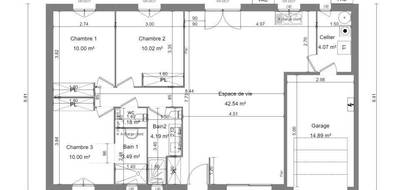 Programme terrain + maison à Creully sur Seulles en Calvados (14) de 90 m² à vendre au prix de 209500€ - 4