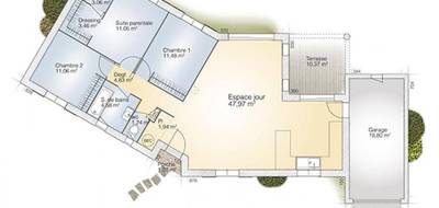 Programme terrain + maison à Canet en Hérault (34) de 100 m² à vendre au prix de 346000€ - 4