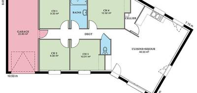 Programme terrain + maison à Chârost en Cher (18) de 90 m² à vendre au prix de 151033€ - 4