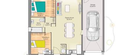 Programme terrain + maison à Parigné-l'Évêque en Sarthe (72) de 60 m² à vendre au prix de 211000€ - 3