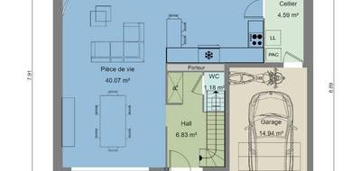 Programme terrain + maison à Douvrin en Pas-de-Calais (62) de 125 m² à vendre au prix de 292574€ - 3