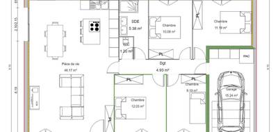 Programme terrain + maison à Meximieux en Ain (01) de 101 m² à vendre au prix de 296200€ - 4