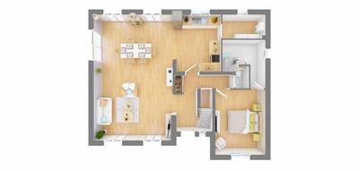 Programme terrain + maison à Roderen en Haut-Rhin (68) de 122 m² à vendre au prix de 312400€ - 4