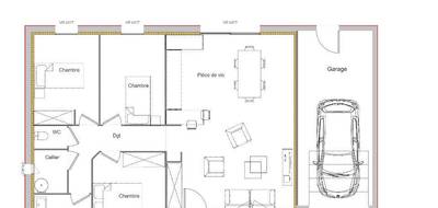 Programme terrain + maison à Sains-en-Gohelle en Pas-de-Calais (62) de 83 m² à vendre au prix de 240000€ - 3