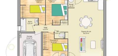 Programme terrain + maison à Pavilly en Seine-Maritime (76) de 76 m² à vendre au prix de 202598€ - 4
