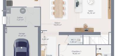 Programme terrain + maison à Creully sur Seulles en Calvados (14) de 160 m² à vendre au prix de 355900€ - 4