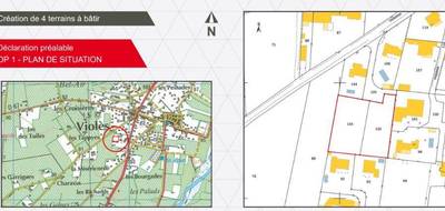 Terrain seul à Violès en Vaucluse (84) de 554 m² à vendre au prix de 119500€ - 1