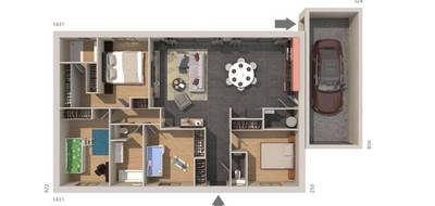 Programme terrain + maison à Paulhan en Hérault (34) de 110 m² à vendre au prix de 307000€ - 3