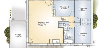 Programme terrain + maison à Bagard en Gard (30) de 83 m² à vendre au prix de 230000€ - 4