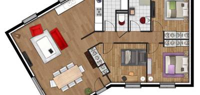 Programme terrain + maison à La Couture-Boussey en Eure (27) de 93 m² à vendre au prix de 232000€ - 3