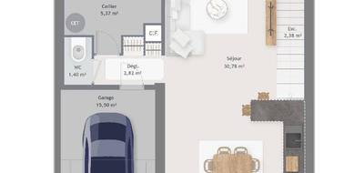 Programme terrain + maison à Sarry en Marne (51) de 105 m² à vendre au prix de 299120€ - 4