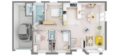 Programme terrain + maison à Osselle-Routelle en Doubs (25) de 91 m² à vendre au prix de 241370€ - 4