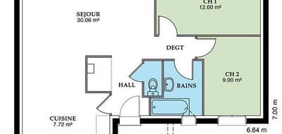 Programme terrain + maison à Coulanges-lès-Nevers en Nièvre (58) de 89 m² à vendre au prix de 185889€ - 4