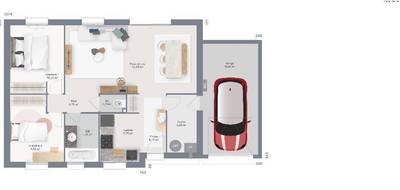 Programme terrain + maison à Vinneuf en Yonne (89) de 70 m² à vendre au prix de 177800€ - 4