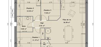 Programme terrain + maison à Vidauban en Var (83) de 76 m² à vendre au prix de 275000€ - 4