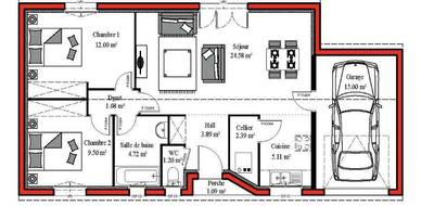 Programme terrain + maison à Bretagne-de-Marsan en Landes (40) de 85 m² à vendre au prix de 212500€ - 3