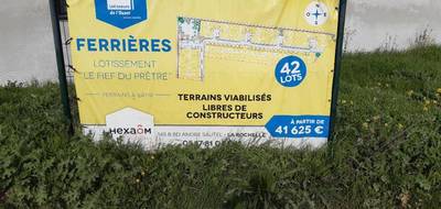 Terrain seul à Ferrières en Charente-Maritime (17) de 230 m² à vendre au prix de 54000€ - 1