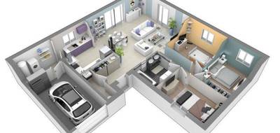 Programme terrain + maison à Attignat en Ain (01) de 109 m² à vendre au prix de 285000€ - 4