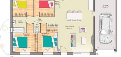 Programme terrain + maison à La Chapelle-Saint-Aubin en Sarthe (72) de 92 m² à vendre au prix de 315000€ - 3